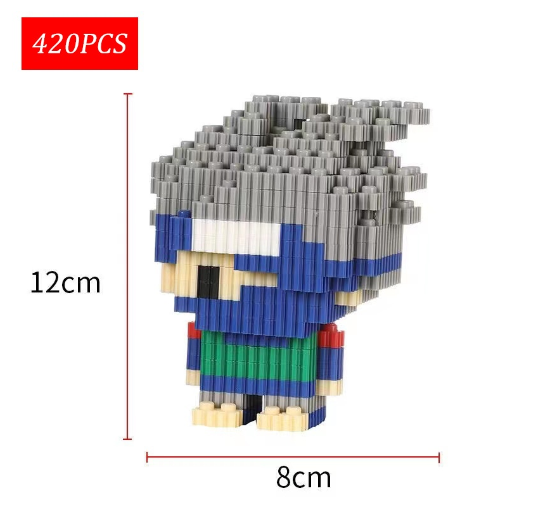 Lboyu One Piece Luffy Toys Cute Block Mini Character Building Block Children's Education Game 17