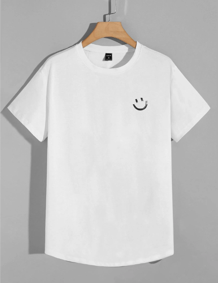 Manfinity Hypemode Men T-Shirts Fit Crew Neck Drop Shoulder Short Sleeve Graphic Tee Casual Cute Tops Summer Polyester