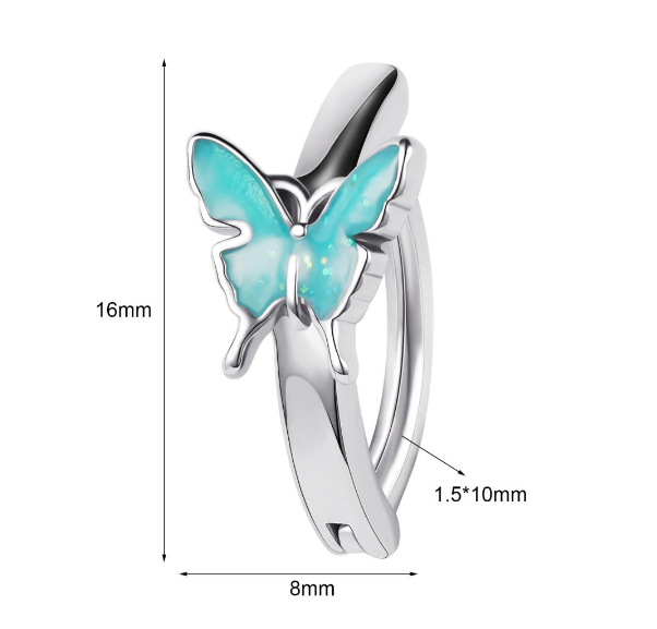 1 PC Butterfly Belly Navel Rings Crystal Belly Button Piercings Flower Snake Reverse Curved Navel Barbell Body Jewelry B6