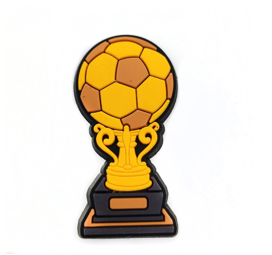 Cute Football Trophy Crocs Accessories World Cup Jibits Charm Soccer Sport Croc Jibbits for Kids Shoe Charms Pins Decoration F5