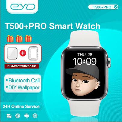 EYD T500+Pro Smart Watch 1.75'' Bluetooth Call Custom Wallpaper Spin Button Heart Rate Monitor Whatsapp Message Reminder