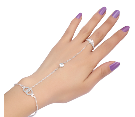 Silver Korean Jewelry Ring Bracelet Crown Design