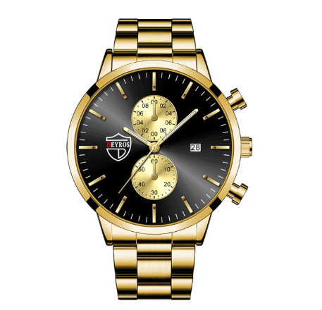 Luxury Gold Full Steel Men's Waterproof Quartz Business Wacthes Men Watch Relo Ng Kalalakihan 1