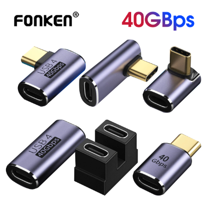 FONKEN USB4.0 40Gbps Type C OTG Adapter 8K 100W USB C to Type C Fast Charging Converter USB C Data Adapter For Macbook Samsung