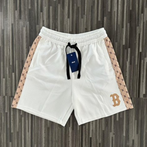 Waffle Embroidered Logo Loose Fitting Lace-up Shorts #24