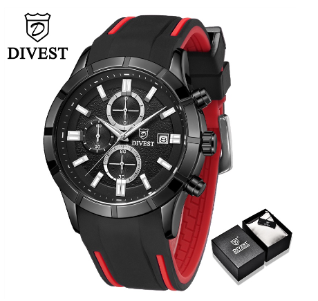 DIVEST Men Watch Analog Business Original Brand Casual Sport Fashion Men's Watches Calender Luminous Waterproof 9015 M4