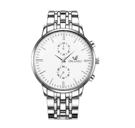 ORLANDO Men Watches Luxury Gold Stainless Steel Quartz Wristwatches Fashion Business Watch 02