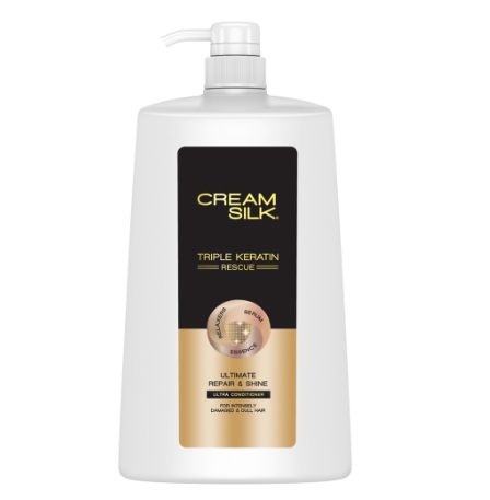 Cream Silk Triple Keratin Rescue Hair Conditioner Ultimate Repair & Shine 1.4L