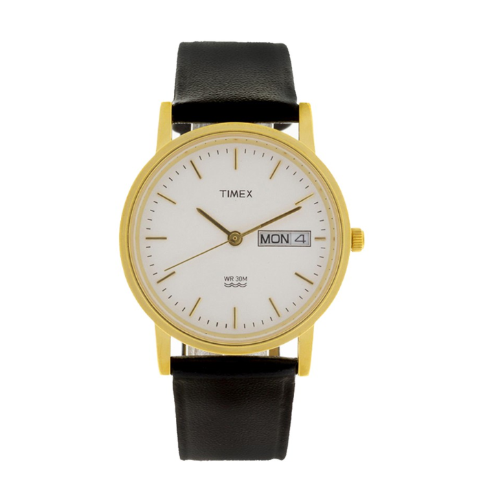 Timex AB Series Black Leather Analog Quartz Watch For Men TW00A500E CLASSICS