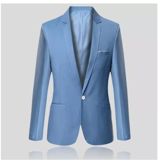 Men Slim Fit Stylish Casual One Button Suit Coat Jacket Business Blazer Men Coat High Quality Men Blazer