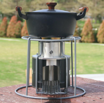 Camping Stove Outdoor Wood Burning Stove Stainless Steel Camp Burner for Camping Hiking