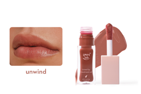 Happy Skin Second Skin Tinted Lip Treatment Oil in Unwind