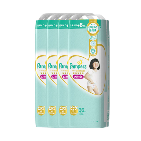 Pampers Premium Care Pants Diapers XL 36s x 4 packs (144 pcs) - 12-22kg