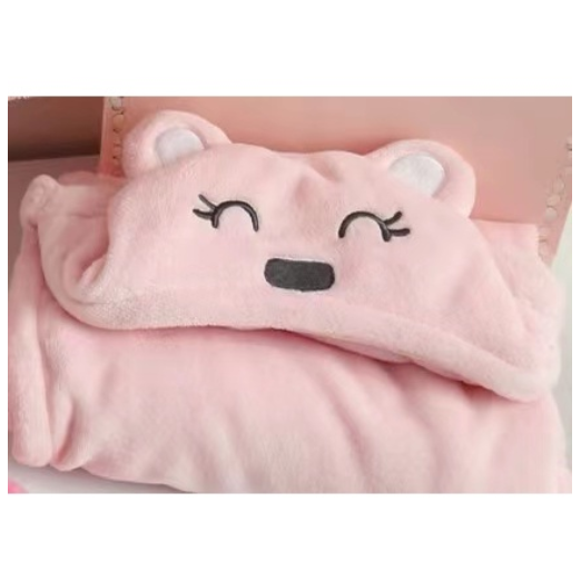 Ready Stock Hooded Baby Blanket Swaddle Bath Robe Towel Flannel Kids Newborn SB15
