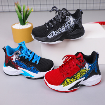 Kids Shoes Braided Rubber High Top Basketball Shoes for Kids Size 29-40