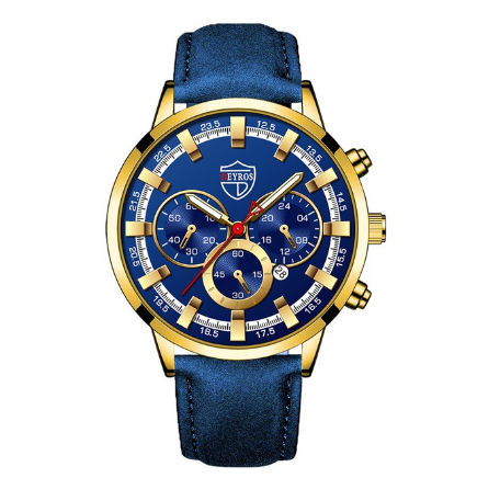 Binbond Original Luxury Gold Men's Watch Waterproof Stainless Steel Quartz Luxury Business Calendar Fashion Men's Watch M2