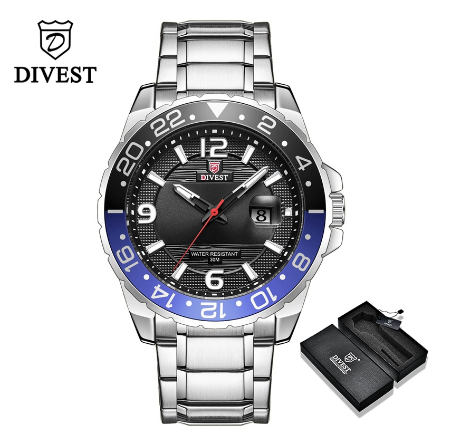 DIVEST Brand Men's Watches Luxury Fashion Quartz Casual Original Business Men Watch Date Display Waterproof 9029 M003