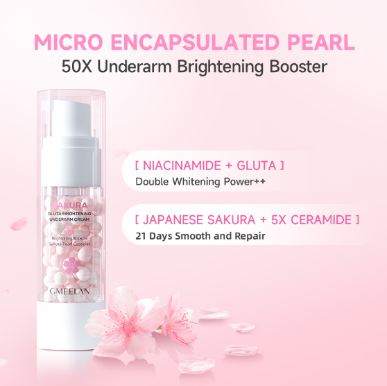 Gmeelan Underarm Whitening Cream with Exfoliating Gel Set 30g+50g