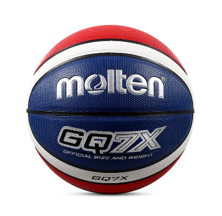 Molten GQ7X BGQ7X-C BG Series Basketball with Premium Composite Leather Cover Blue/Red/White (Size 7)