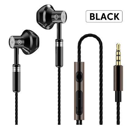 OLAF Metal 3.5mm Headphones Wired Earphones Gaming Earbuds Sports Headset With Microphone For Smart Phones Samsung Xiaomi Huawei