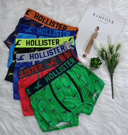 Underwear Men's Spandex Printed Color Boxer Briefs 6pcs/pack