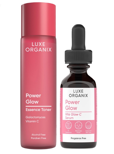 Luxe Organix Power Glow Vit C 20Percent Serum 30mL and Luxe Organix Power Glow Vit C Toner 150mL Bundle