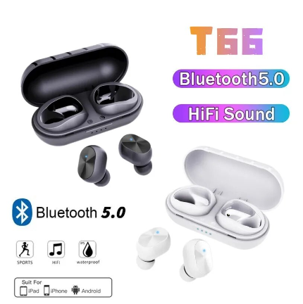 AIR T66 TWS Wireless Headphones with Mic Fone Bluetooth Earphones Sport Running Headset for Apple iPhone Xiaomi T66 Earbuds