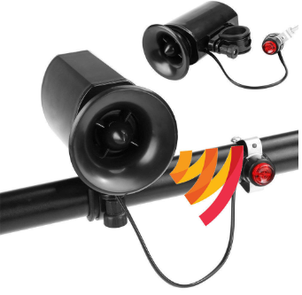 Ring Horn Accessory Alarm Bell Siren Ultra-loud New Waterproof Loud Voice Electronic Bicycle 6Sounds Bike/Multicolor