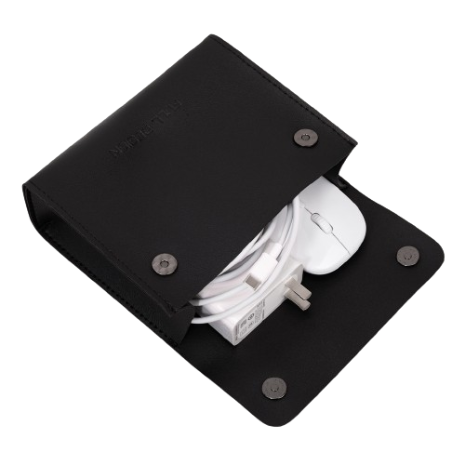 FULL DESIGN Waterproof Power Cord Charger Storage Bag Wear-Resistant Soft PU leather Case USB Cable Electronic Gadget Organizer