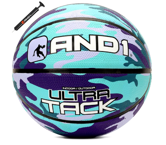 AND1 Ultra Grip Basketball: Official Regulation Size 7 (29.5 inches) Rubber- Deep Channel Construction Streetball, Made for Indoor Outdoor Basketball Games