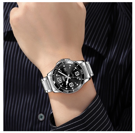 Skmei Luxury Quartz movement Date Time Wristwatches Mens Casual Waterproof Watches 9278 BLACK