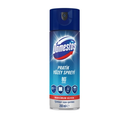 Domestos Disinfectant Surface Cleaner Spray 80% Alcohol Max Hygiene 200ml