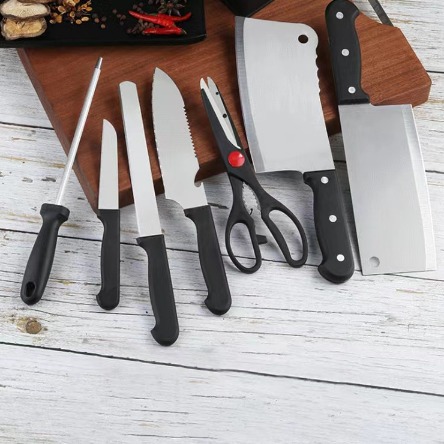 6 ln 1 Stainless Steel Kitchen Knives Set And Durable Chopping Board