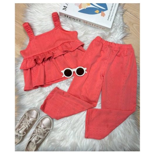 Sophia Gingham Fashion OOTD Terno for Kids-Girls D14