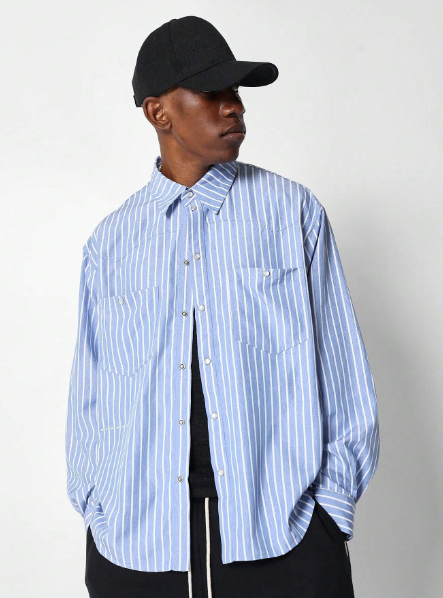 SUMWON Stripe Western Shirt