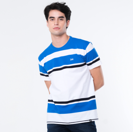 Lee Striped T-Shirts for Men in Butterscotch