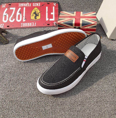 JEIKY Men's Denim Loafers Casual Rubber Shoes #M200(Standard Size)