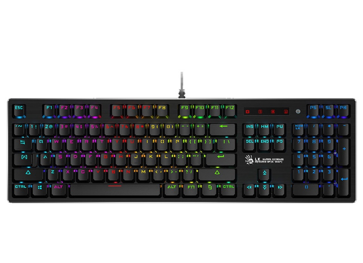 A4Tech Bloody B820R - Light Strike RGB Animation Gaming Keyboard (Blue Switch Clicky)