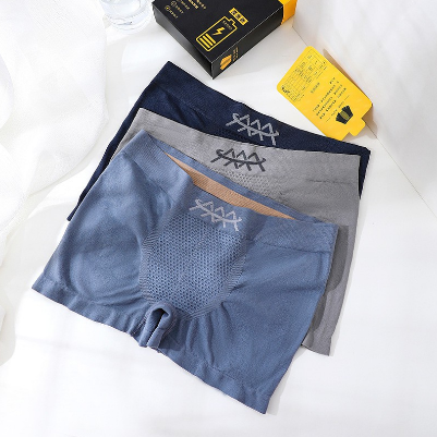 3pcs Boxer Brief Men's Underwear 100% Cotton Super Stretchable Breathable Brief