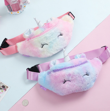 Unicorn Belt Bag for Kids Girl Women Kids Plush Unicorn Waist Bag Sling Bag for Kids Girl Travel Bag