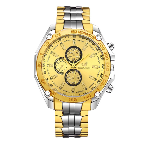 Crazy Selling Men's Business Steel Band Quartz Watch YG740 M2