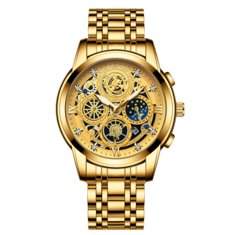 Binbond Men's Quartz Watch Hollow New Concept Waterproof Watch Multifunctional Wrist Watch 4