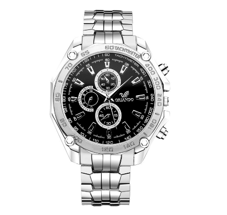 Crazy Selling Men's Business Steel Band Quartz Watch YG740 003