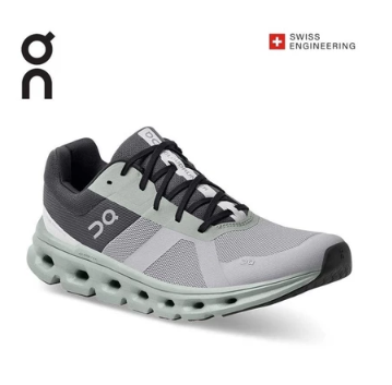 【100% Authentic】ON Running Cloudrunner Gray Green Men's Low-top Running Shoes 46.99021