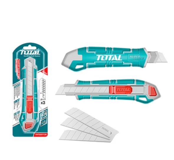 TOTAL Snap-off Blade Knife (152mm) with Push Lock Button - THT522136