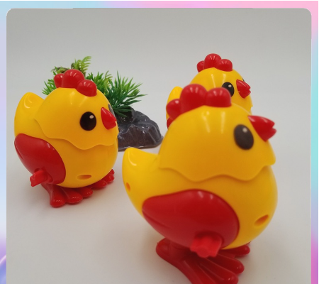Children's Toys Boys and Girls Wind-Up Spring Chicken Simulation Plush Toys Net Celebrity Jump