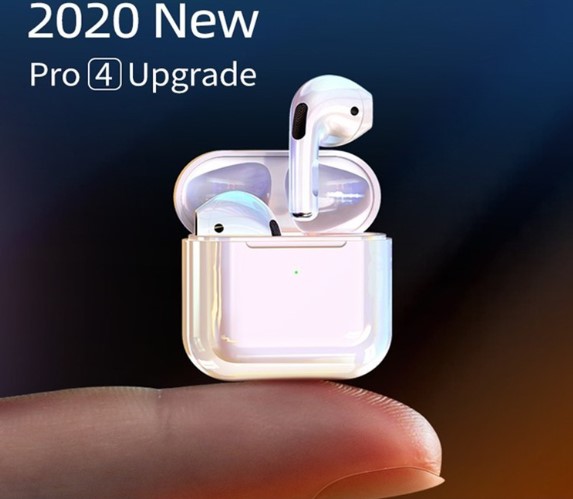 Pro 4 TWS Wireless Earphone Bluetooth 5.1 Headset with Mic Touch Control
