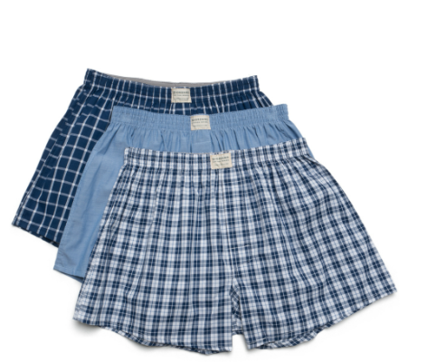 GIORDANO Men's Color Contrast Boxer Shorts Blue Mix