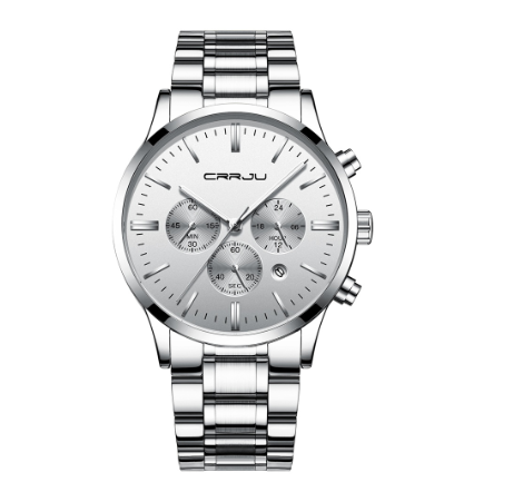 CRRJU New Men Watches Luxury Brand Stainless Steel Quartz Waterproof 2160 XS M3