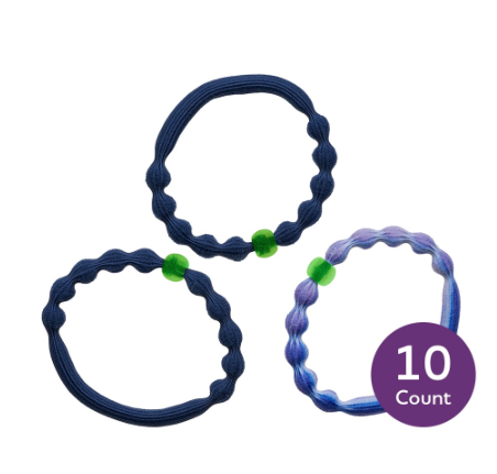 Goody Active Ouchless Forever Hair Elastics with Night Glow Beads, 10ct